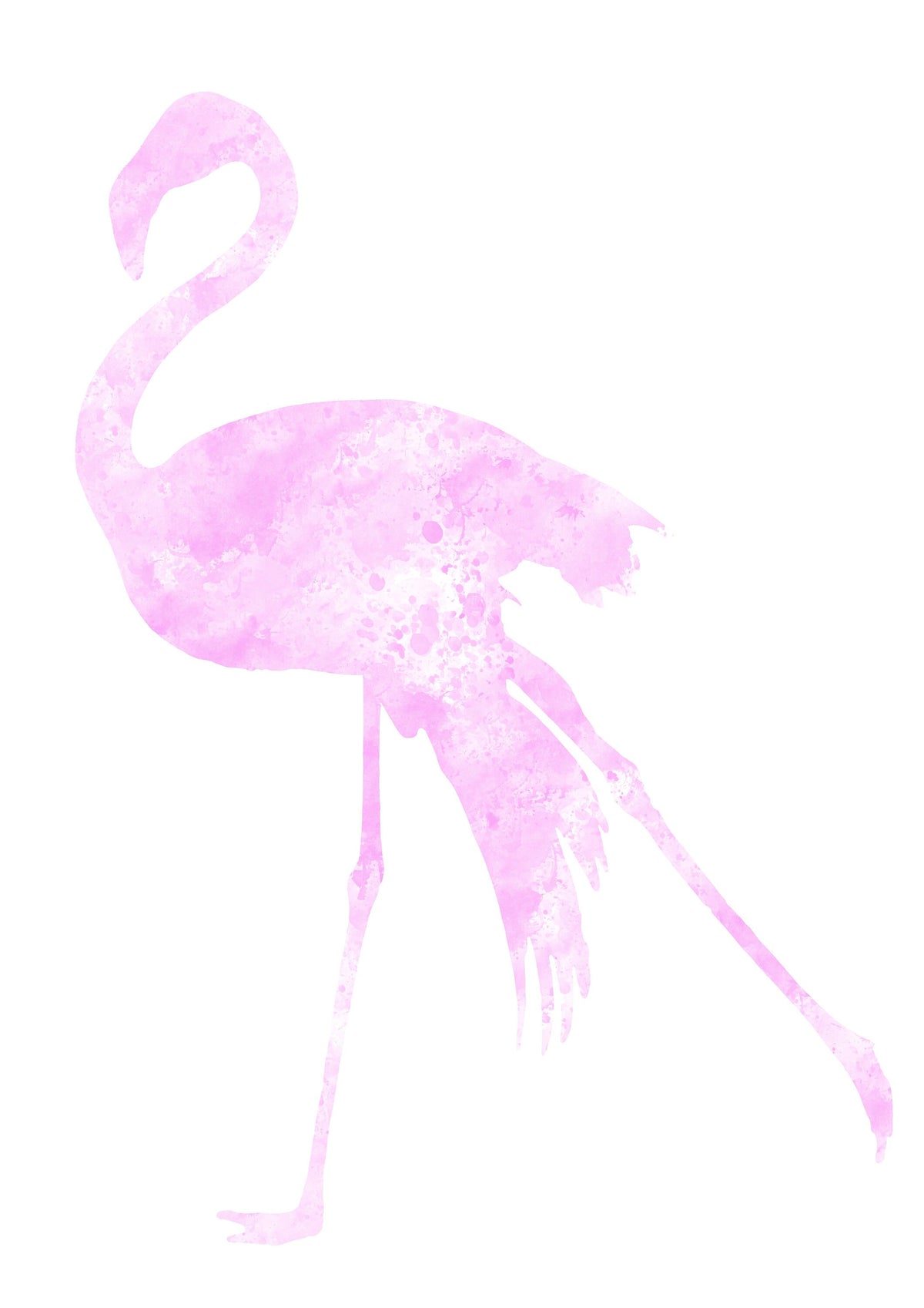 Flamingo art | artwork | watercolours | download and print | pink | stand tall and dream big
