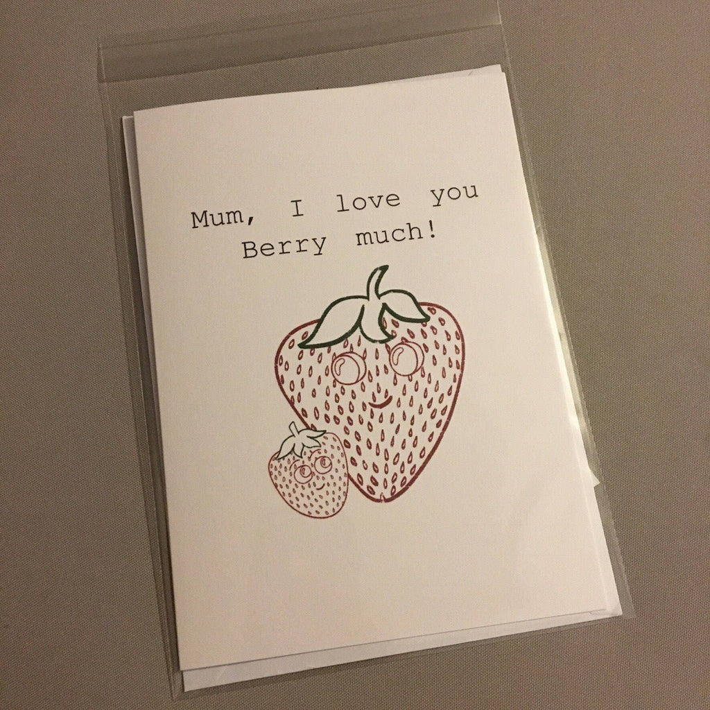 Colour me in | mum, I love you berry much | Card and Print | Love | Mothers Day