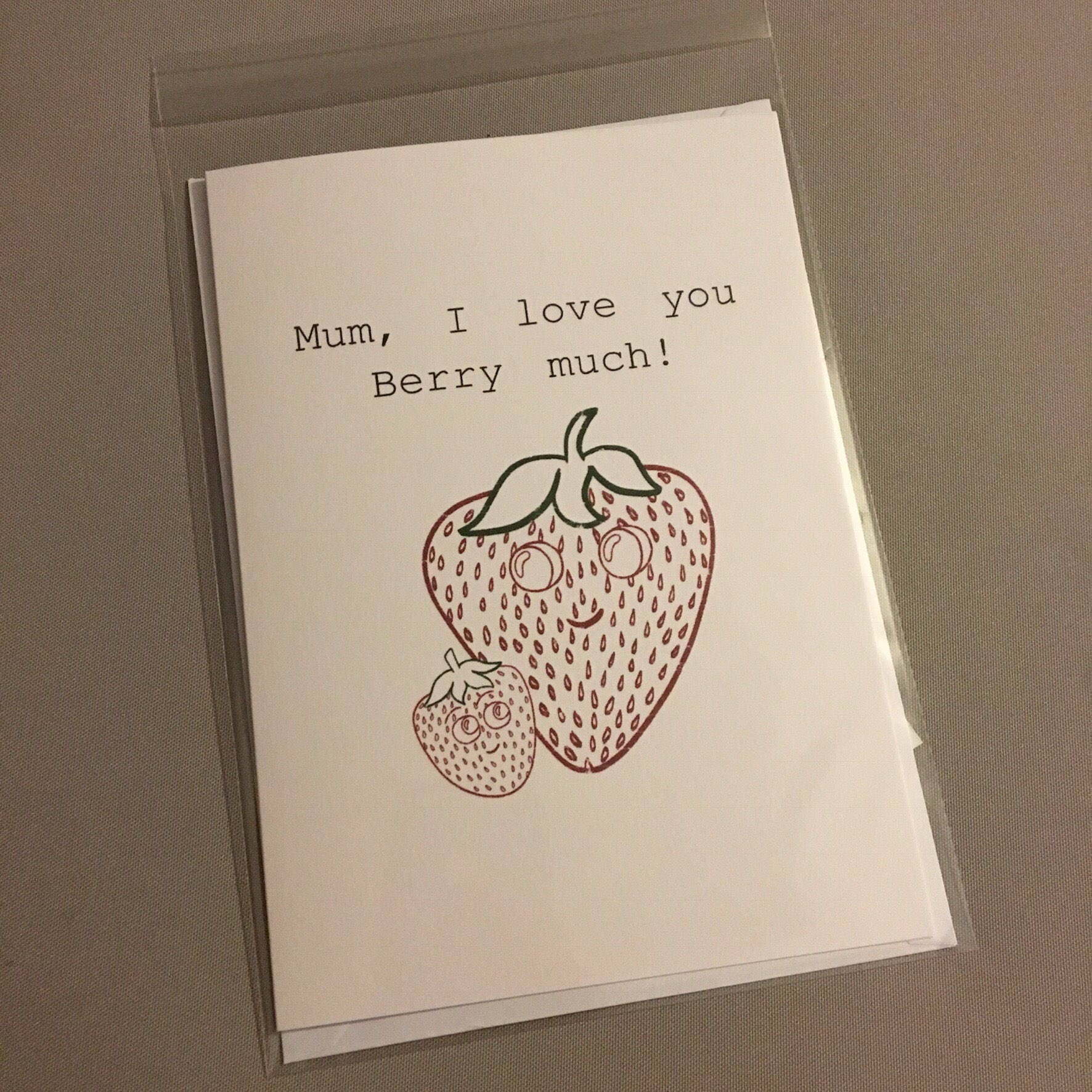 Colour me in | mum, I love you berry much | Card and Print | Love | Mothers Day