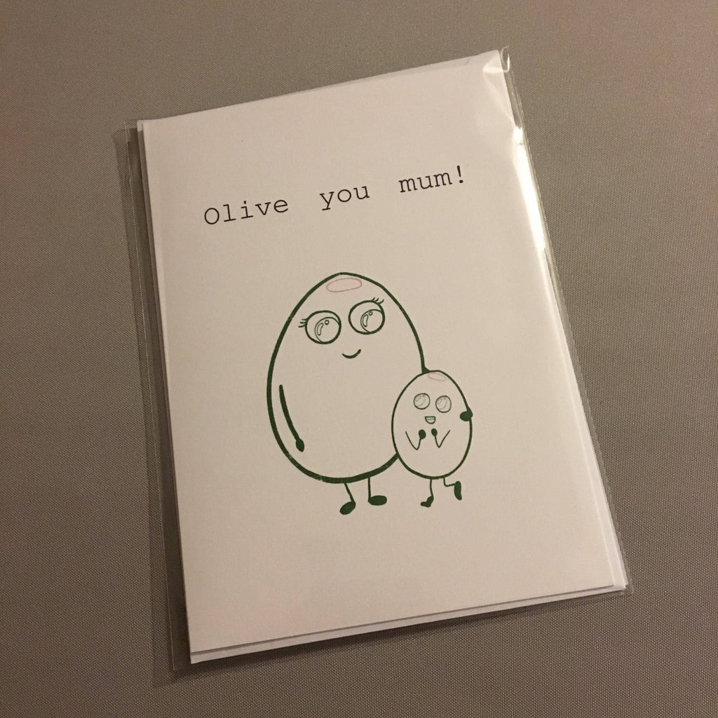 Colour me in | Olive you mum! | Card and Print | Love | Mothers Day