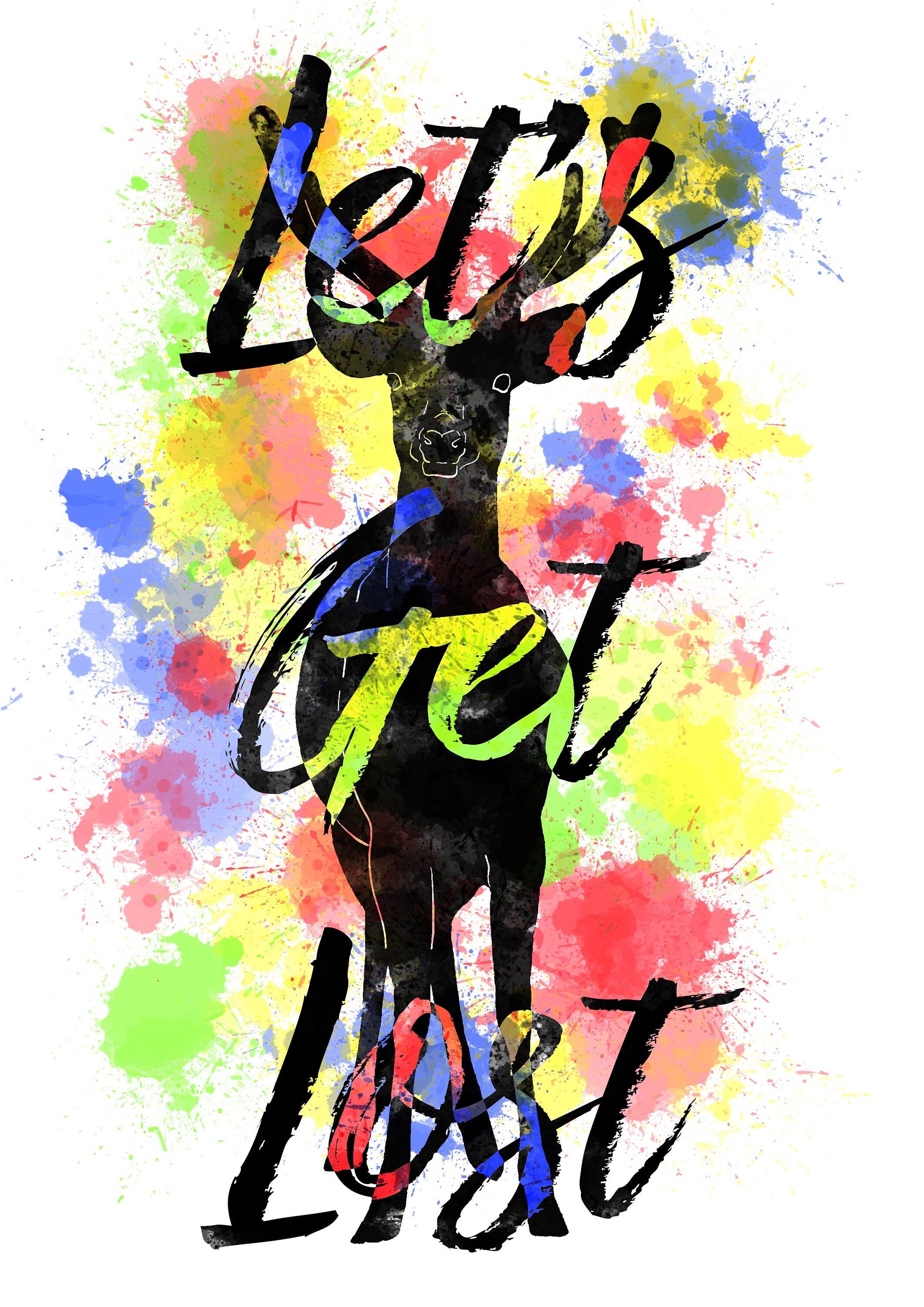 Deer art | artwork | watercolours | lets get lost