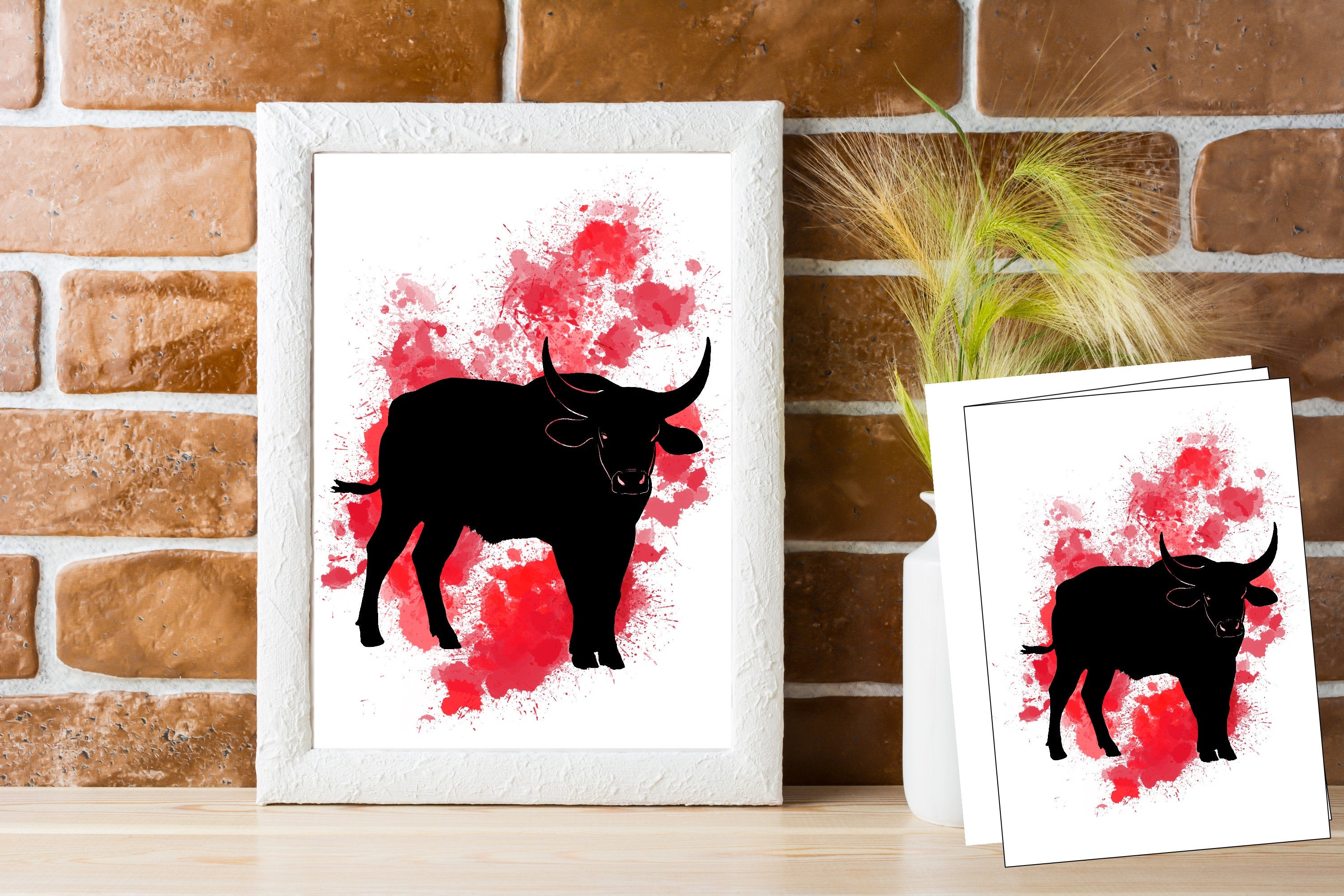 Bull watercolour illustration | Prints | Card | Wall art