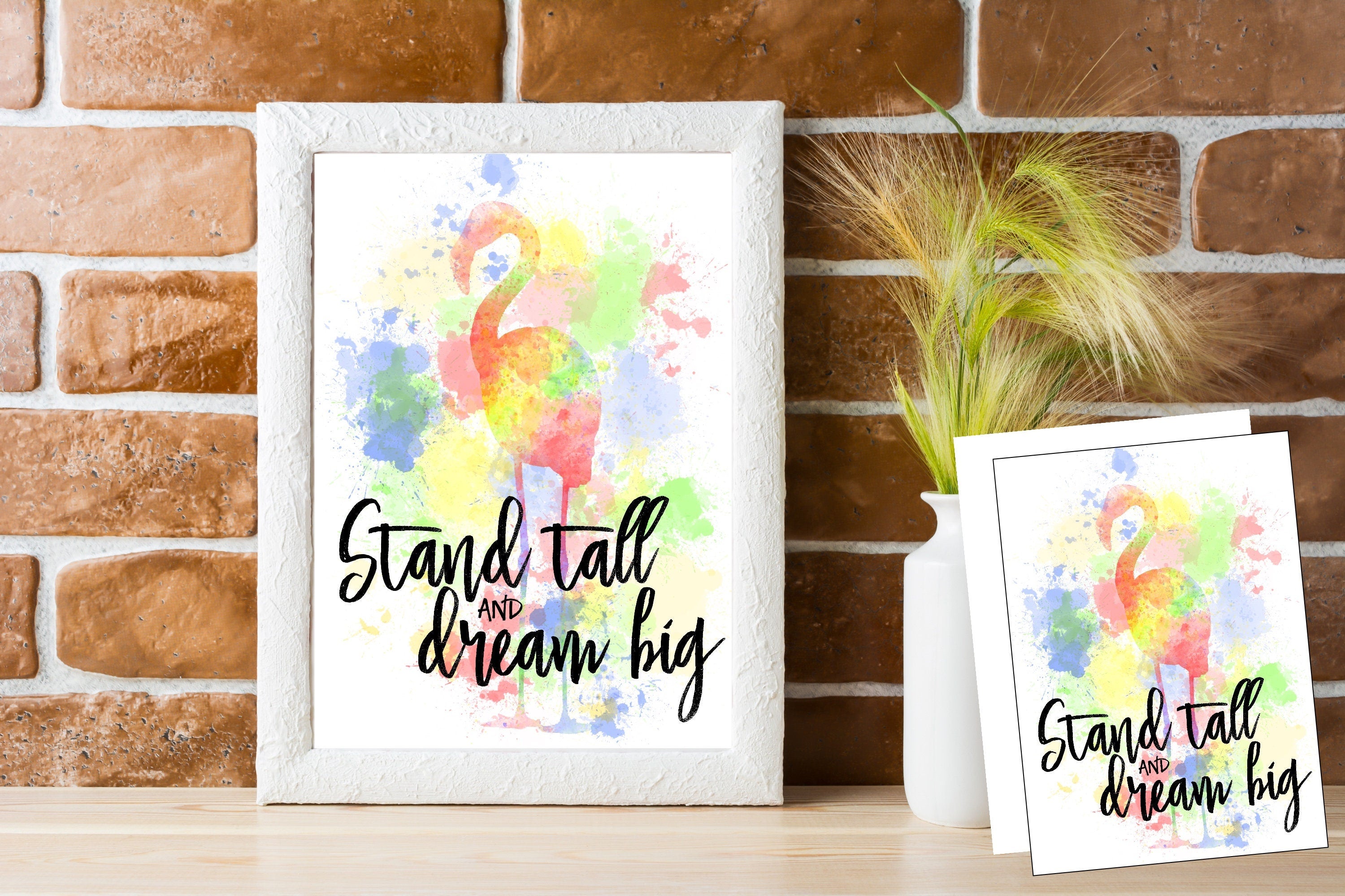 Flamingo watercolour illustration | Prints | Card | Wall art