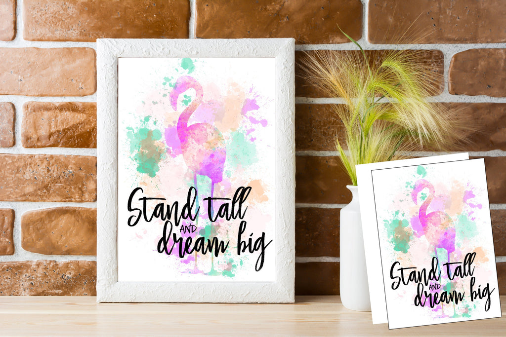 Flamingo watercolour illustration | Prints | Card | Wall art