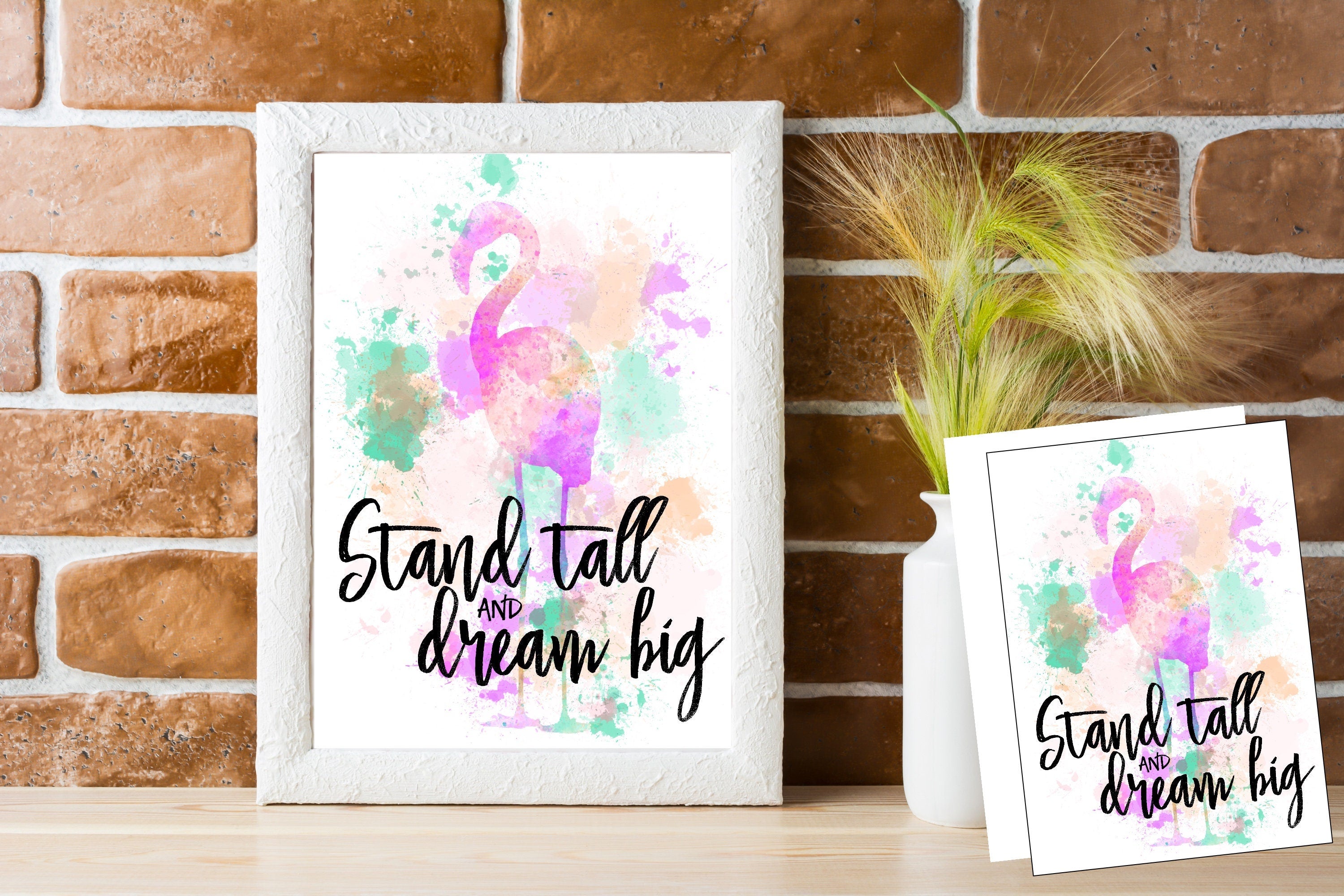 Flamingo watercolour illustration | Prints | Card | Wall art