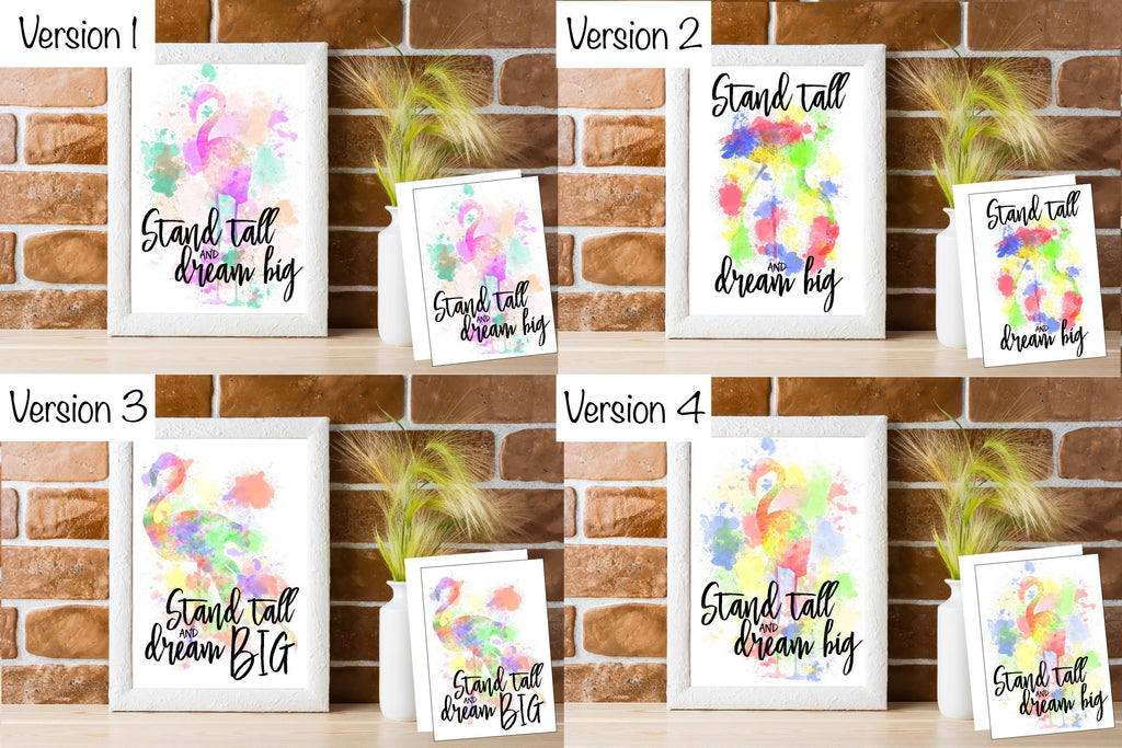 Flamingo watercolour illustration | Prints | Card | Wall art