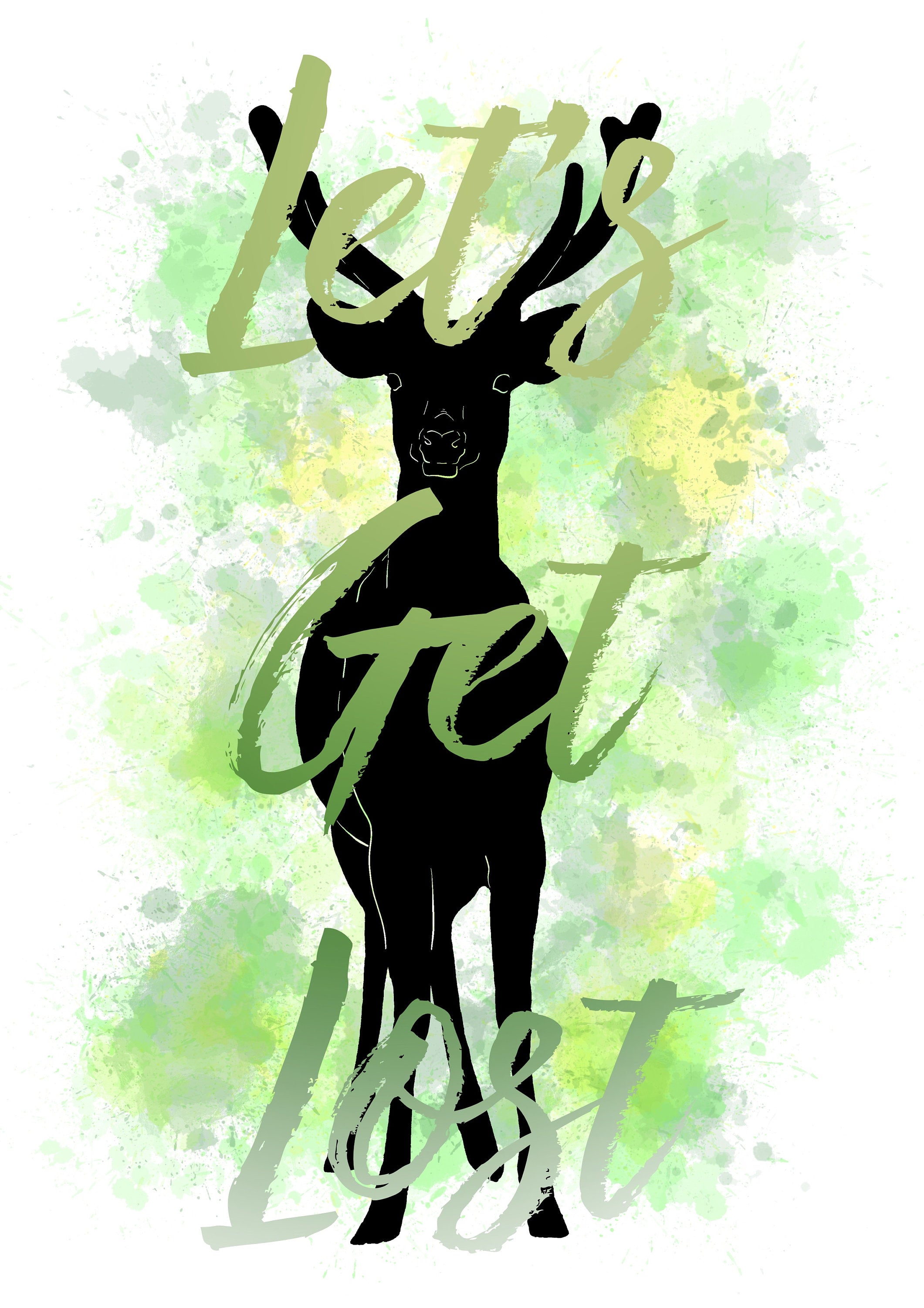 Deer art | artwork | watercolours | lets get lost