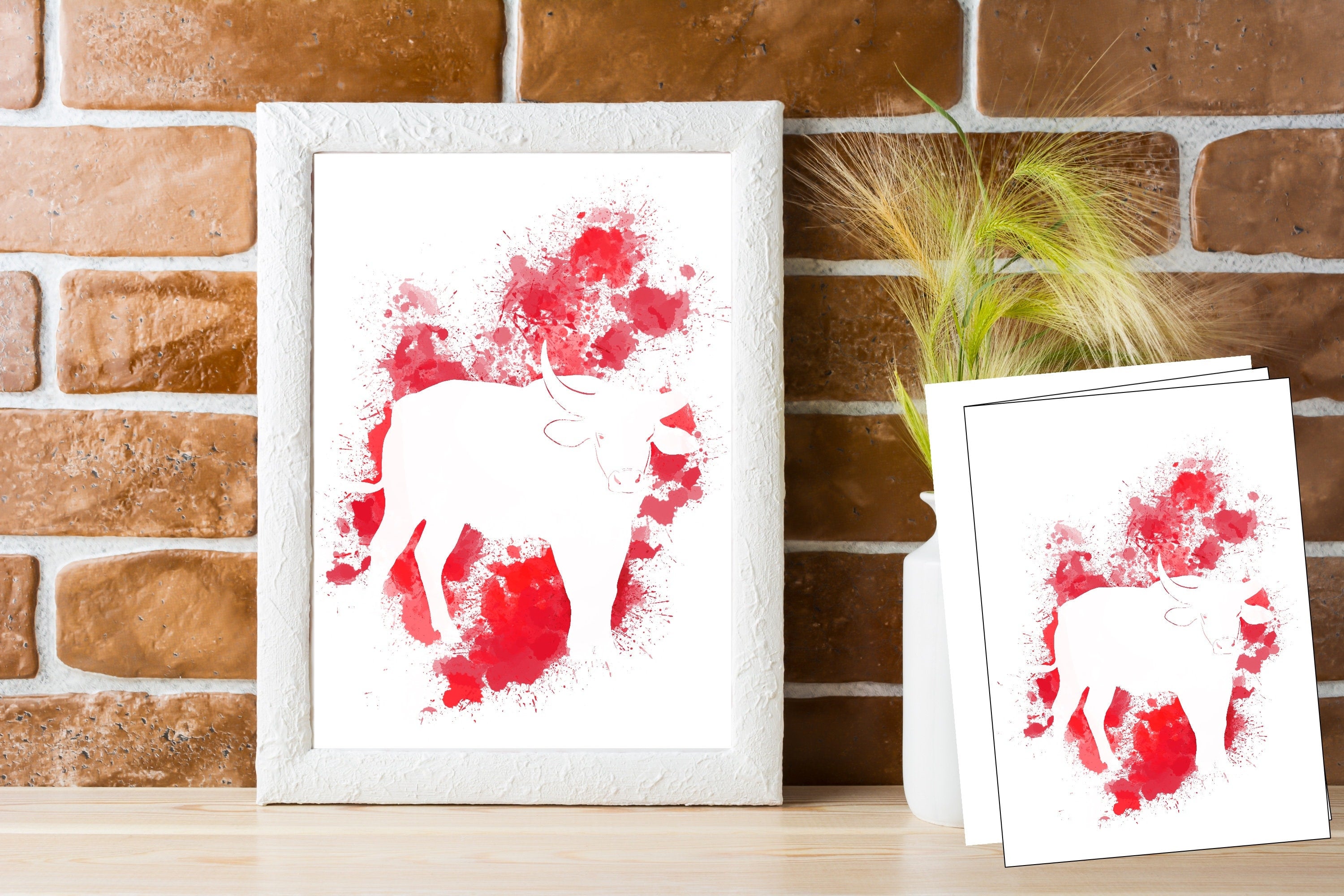 Bull watercolour illustration | Prints | Card | Wall art