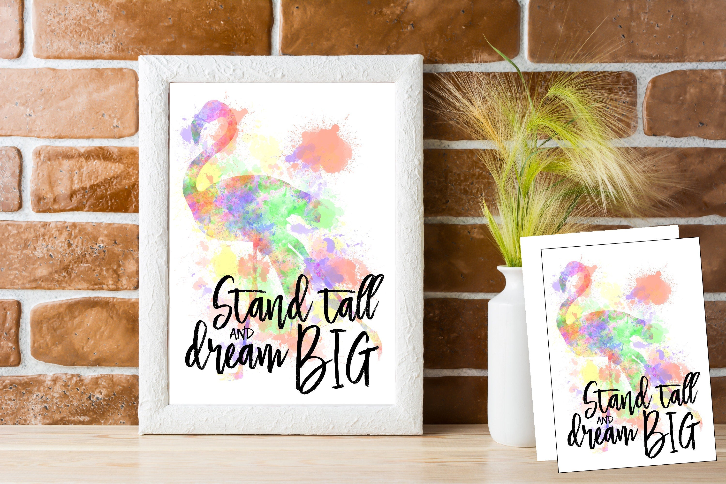 Flamingo watercolour illustration | Prints | Card | Wall art