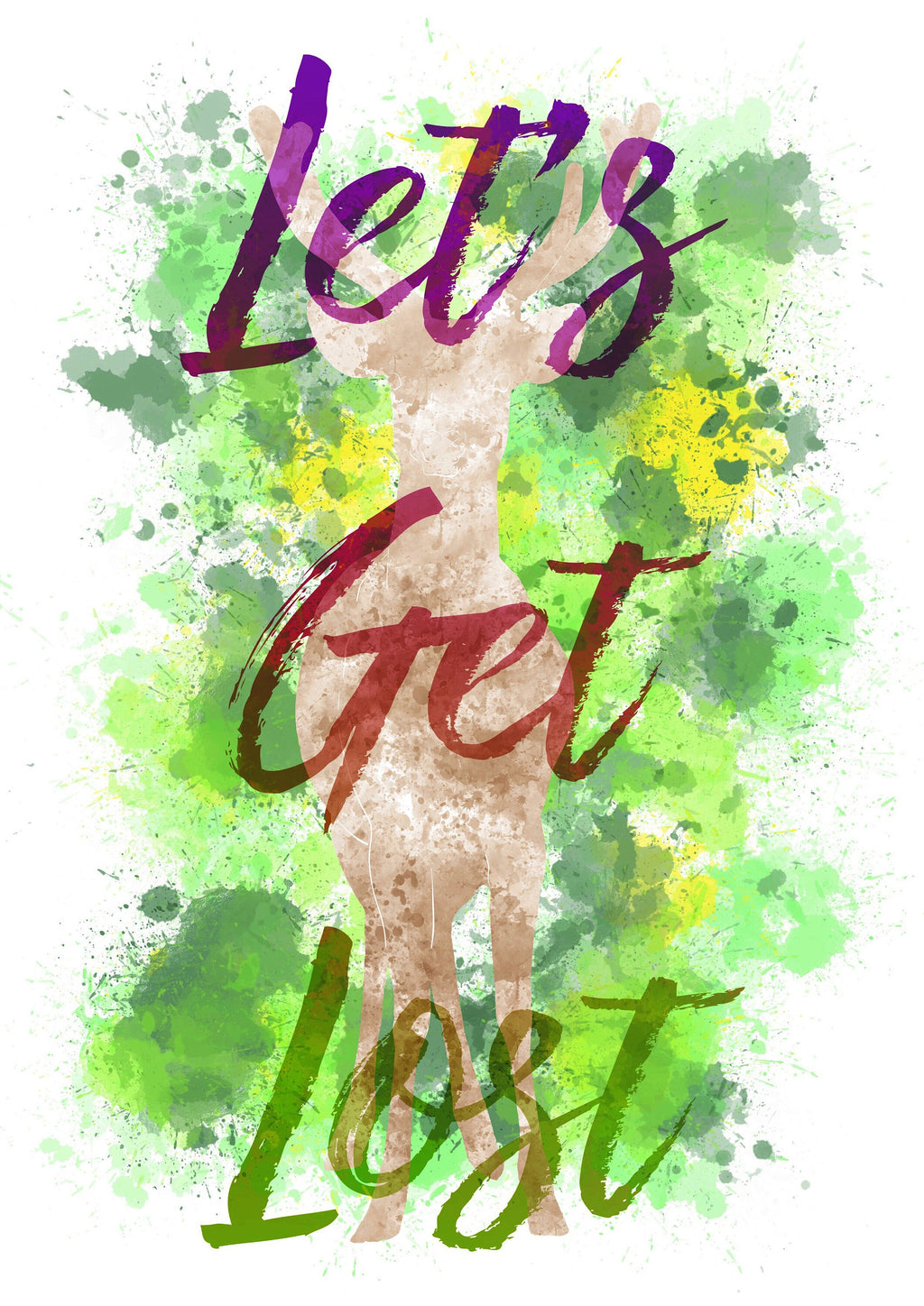 Deer art | artwork | watercolours | lets get lost