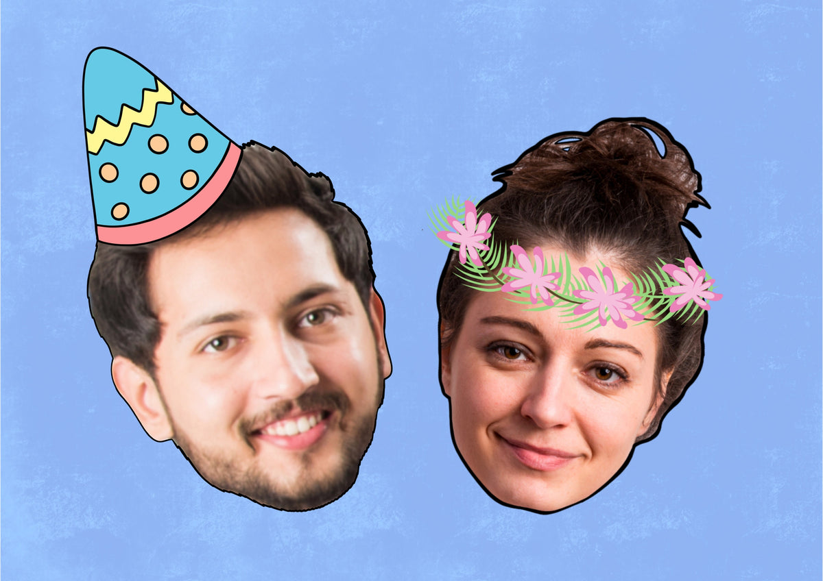 Printable Custom photo head Party Cupcake Toppers, Straws, Stickers, Banner, birthday decorations, personalised, decor, engagement, funny
