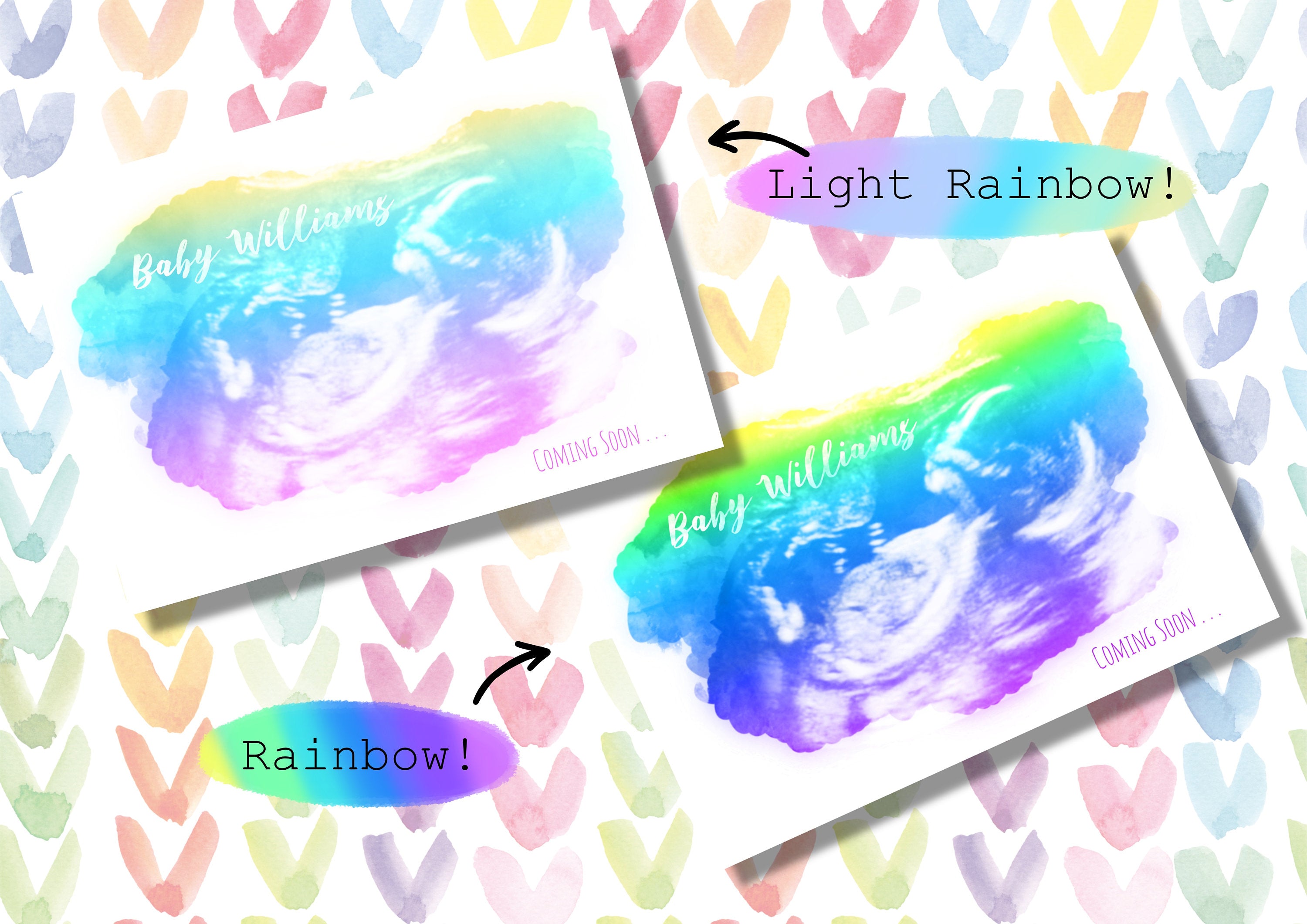 Watercolour Ultrasound or Sonogram Art, Baby scan print, card, Keepsake, digital available, Gender reveal Announcement, Mum to be, Pregnancy