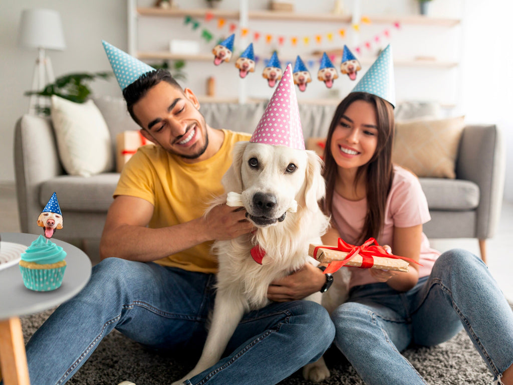 PET BANNER | personalised decorations, photo face topper, dog party, cat birthday