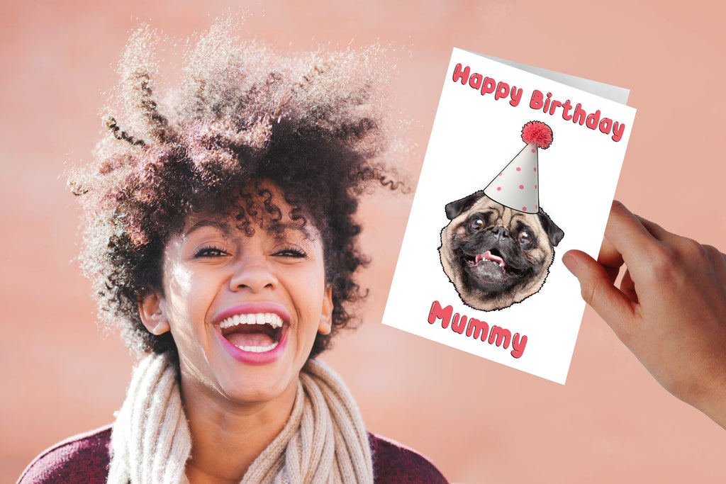 PET GIFT CARD | Personalised birthday gift, funny hat, photo of face, Flower crown, Custom head