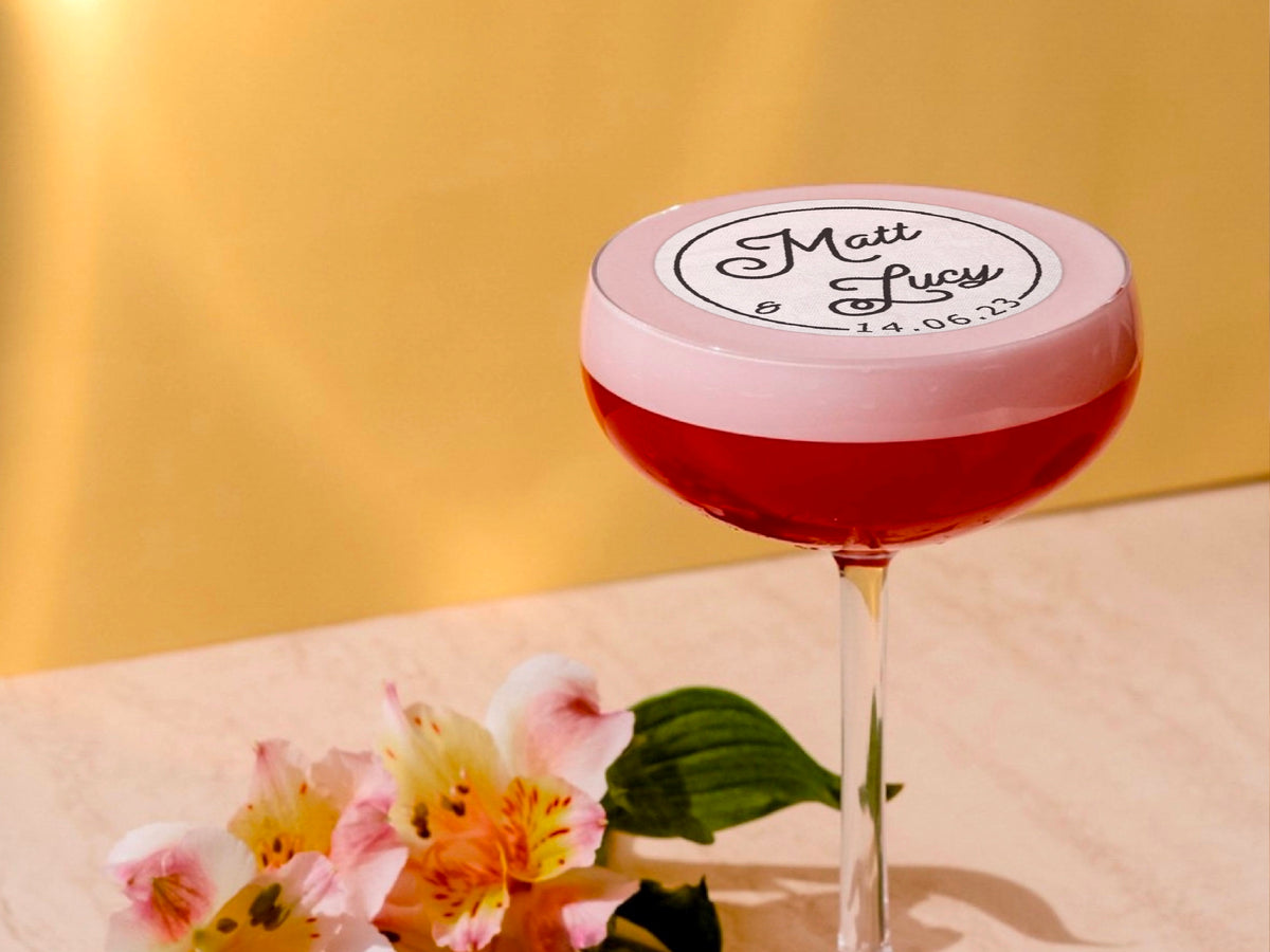 Personalized Edible Cocktail Toppers for Hen Parties, Stag Dos & Weddings - Custom Wafer Sheet Decorations