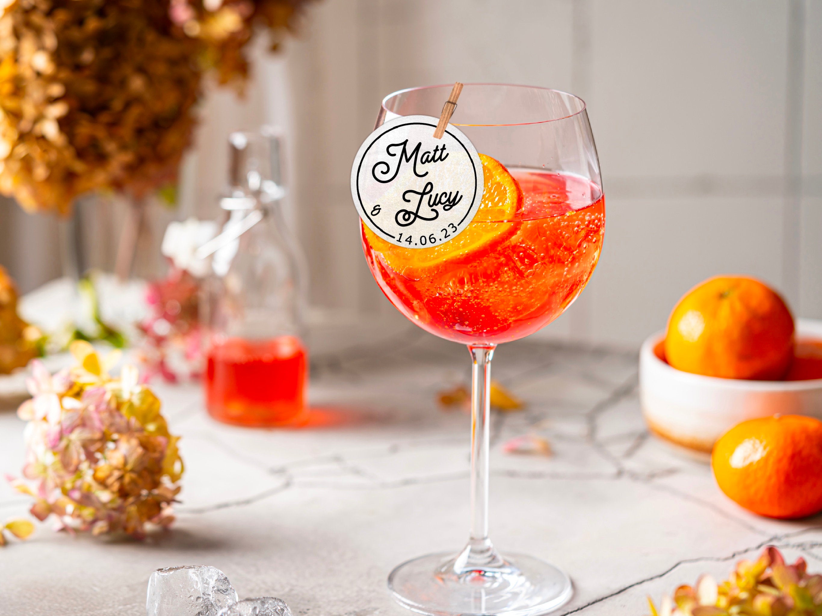 Edible logo Cocktail Toppers | Personalised | Party Decor, wafer sheet