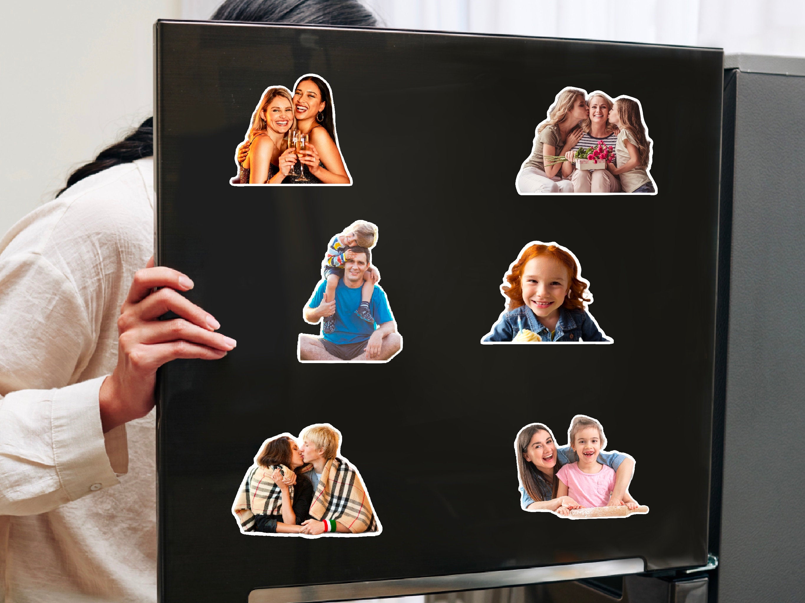 Custom fridge magnets, cutout from photo, best friend gift, christmas gift, personalised gift, portrait, family portrait, high quality photo