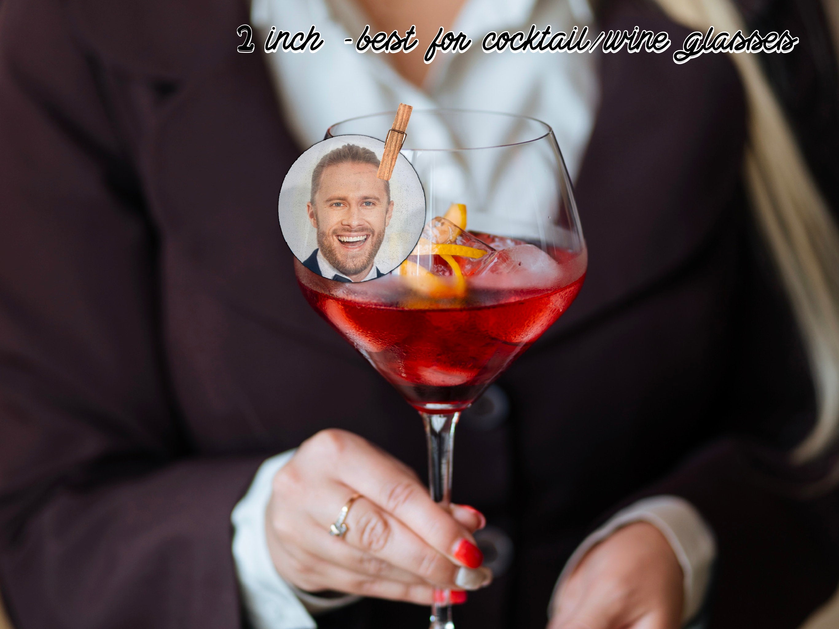 Edible Photo Cocktail Toppers | Personalised | Party Decor, wafer sheet