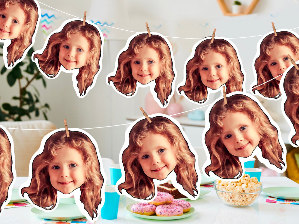 Personalised Photo Banner | Cutout Photo Faces | hen, stag party | 18th 21st 30th 40th 50th | Custom Decorations, Birthday Gift