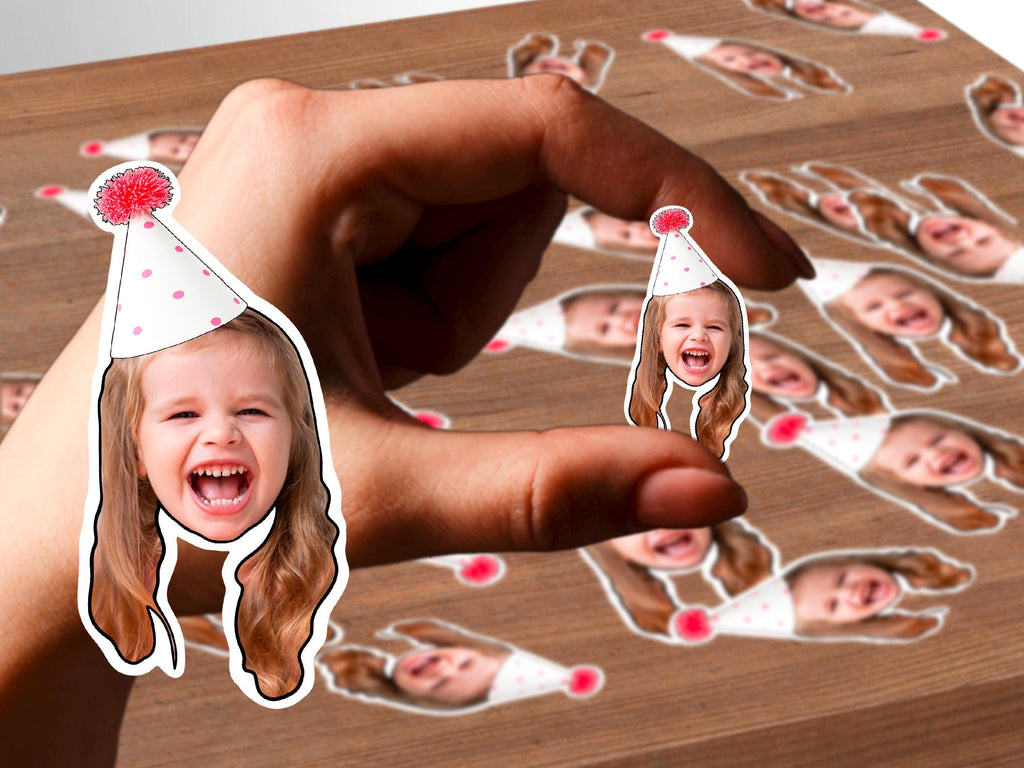 CONFETTI | personalised decorations, photo face topper, 30th birthday gift