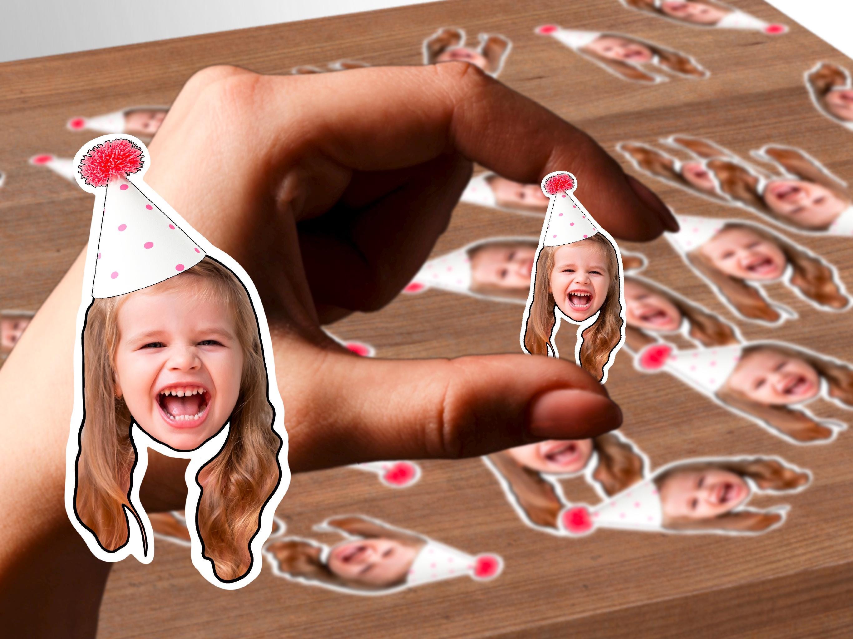 CONFETTI | personalised decorations, photo face topper, 30th birthday gift