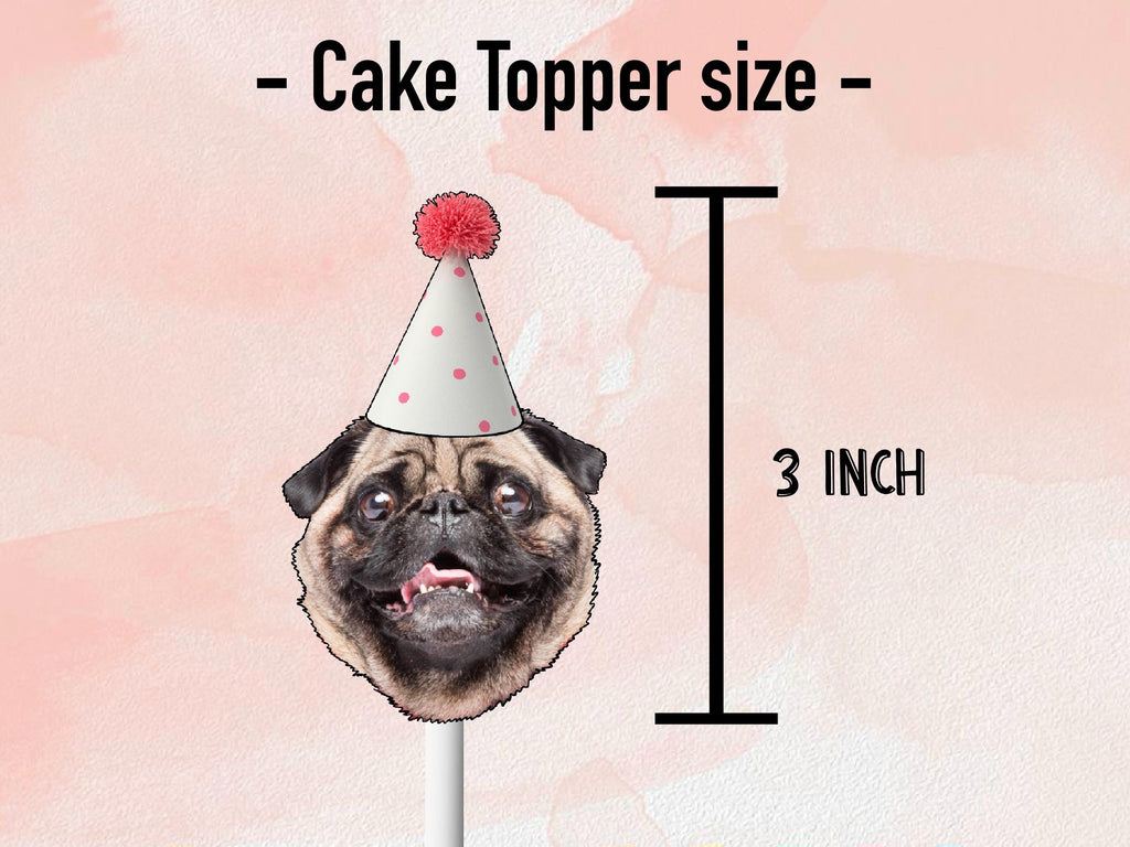 Showing size of cupcake head piece- 3 inch