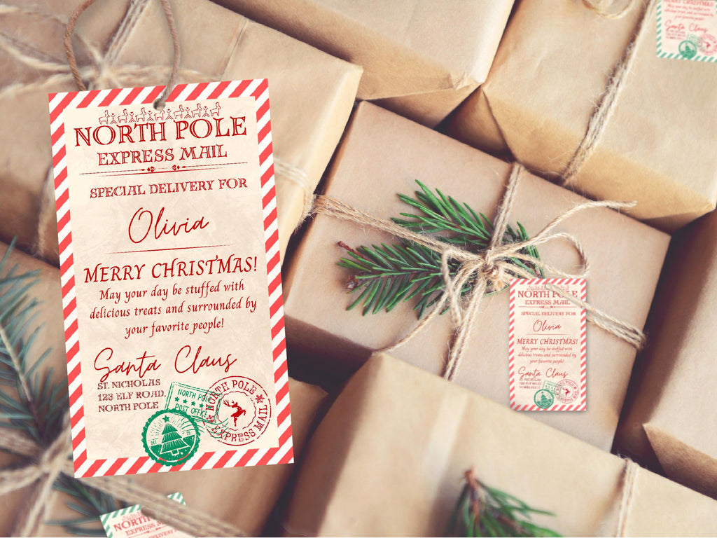 Personalised Xmas Gift Stickers and Decorations for Holiday Parties, tag option available