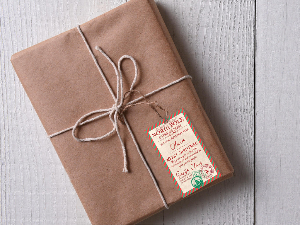 Personalised Xmas Gift Stickers and Decorations for Holiday Parties, tag option available