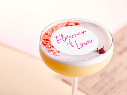 Valentine's Day Edible Cocktail Toppers: Personalized Wafer Sheet Drink Decorations for Romantic Events
