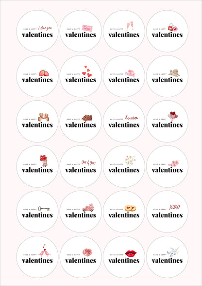 Valentine's Day Edible Cocktail Toppers: Personalized Wafer Sheet Drink Decorations for Romantic Events
