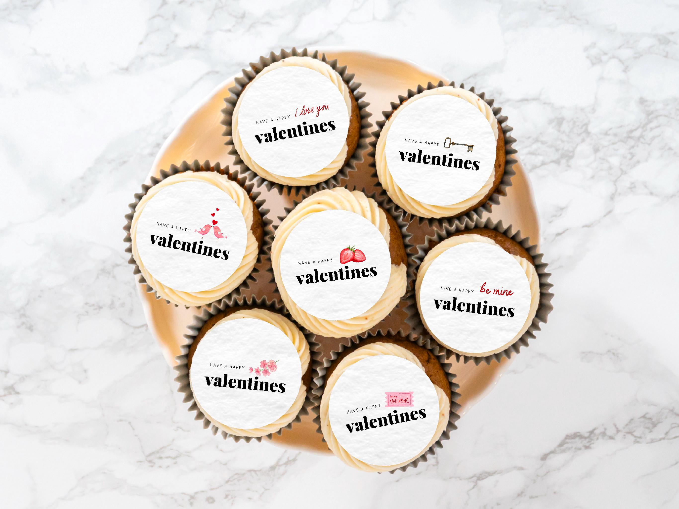 Valentine's Day Edible Cocktail Toppers: Personalized Wafer Sheet Drink Decorations for Romantic Events