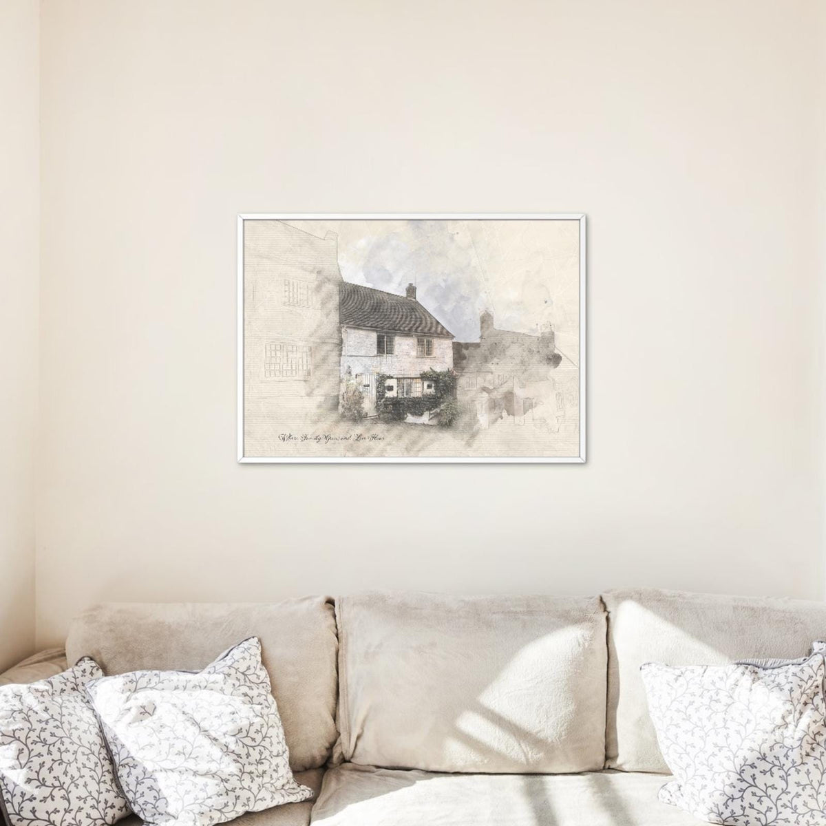 Custom Architectural Sketch: Personalised Home Portrait for Anniversaries, Weddings & Housewarming
