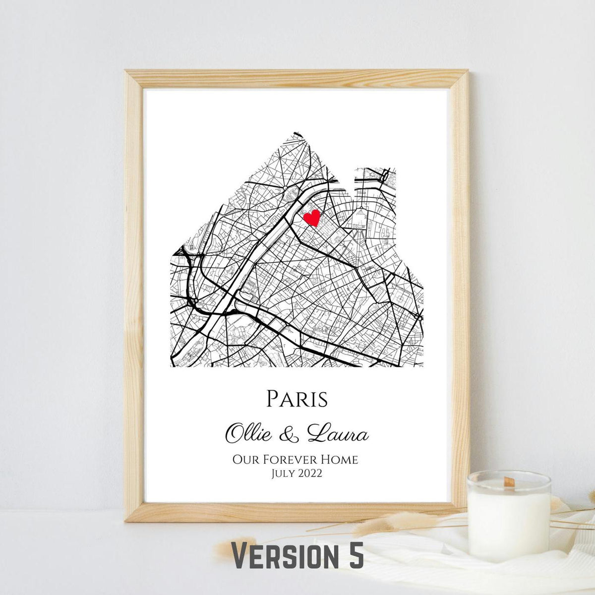 Personalised Map Print: Where It All Began - Custom Anniversary, Wedding, Graduation & Birthday Gift
