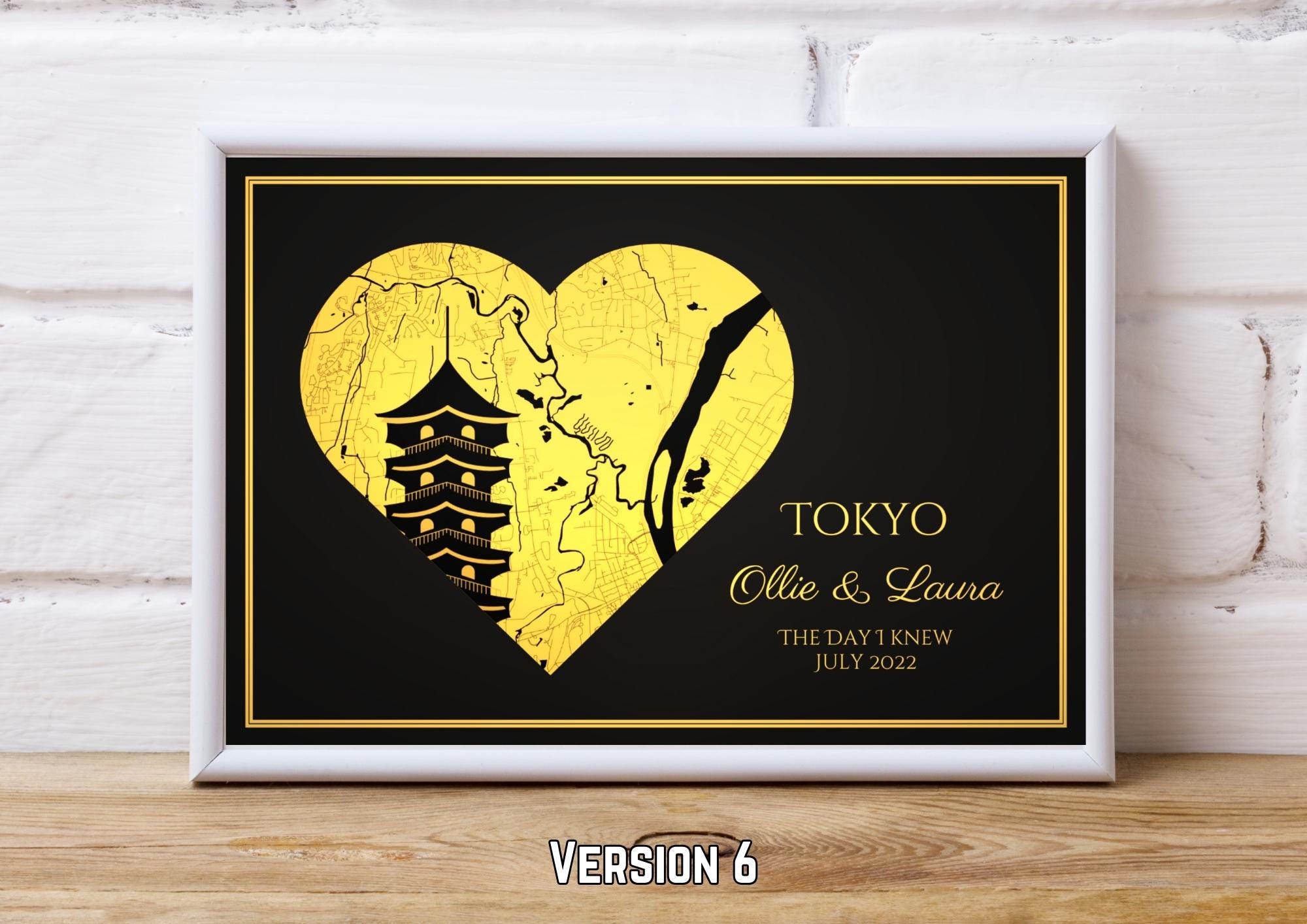 Personalised Map Print with gold foil: Where It All Began - Custom Anniversary, Wedding, Graduation & Birthday Gift