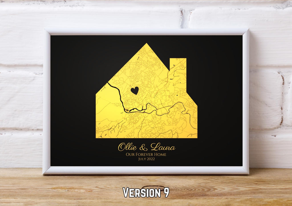 Personalised Map Print with gold foil: Where It All Began - Custom Anniversary, Wedding, Graduation & Birthday Gift