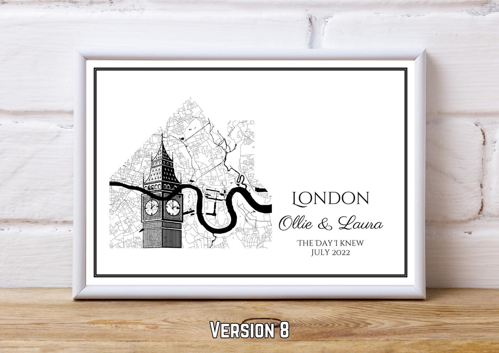 Personalised Map Print: Where It All Began - Custom Anniversary, Wedding, Graduation & Birthday Gift