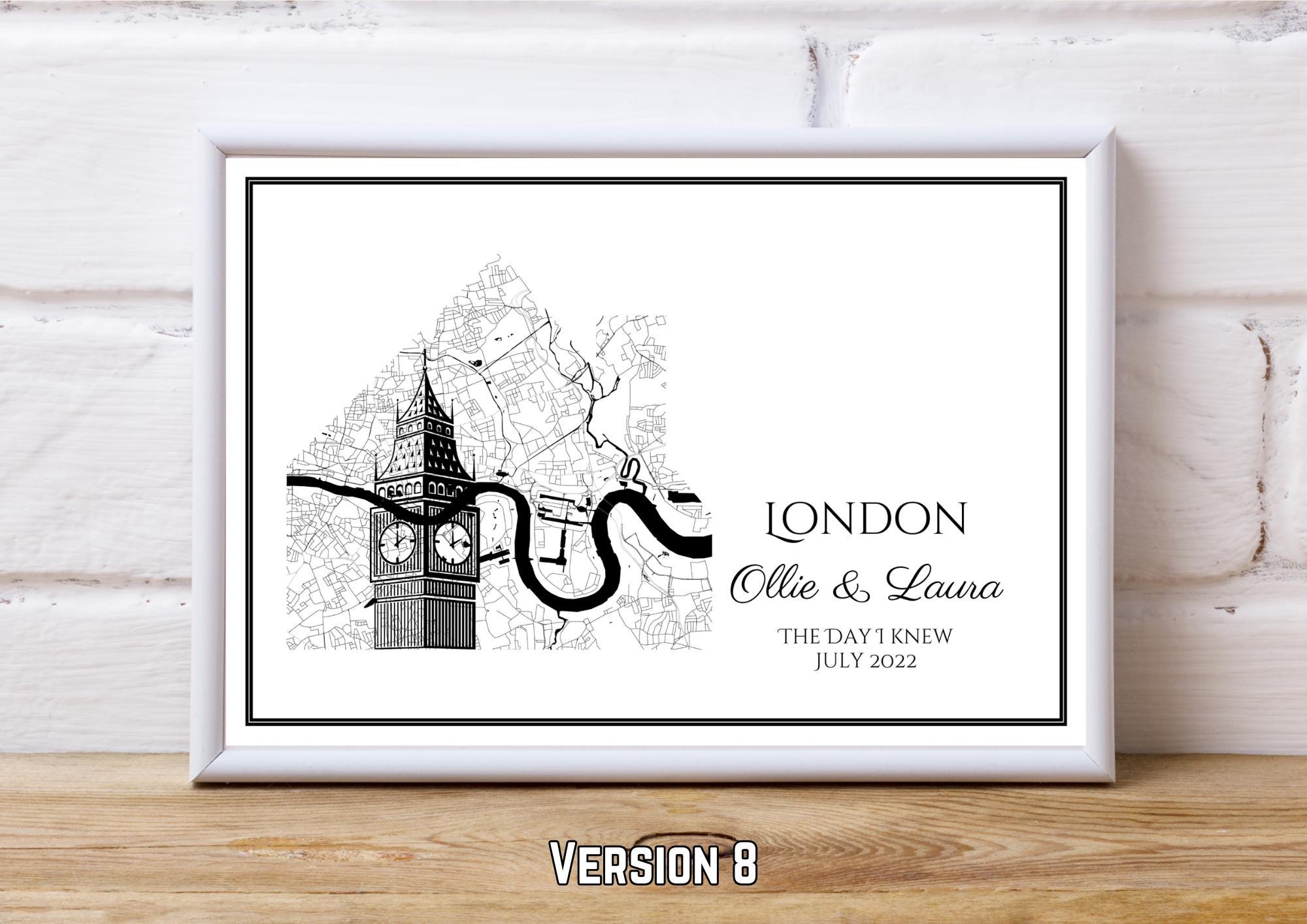 Personalised Map Print: Where It All Began - Custom Anniversary, Wedding, Graduation & Birthday Gift