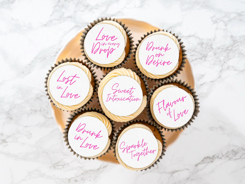 Valentine cocktail topper's - edible Wafer Sheet Party Decor for Drinks & Events