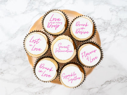Valentine's Day Edible Cocktail Toppers: Personalized Wafer Sheet Drink Decorations for Romantic Events