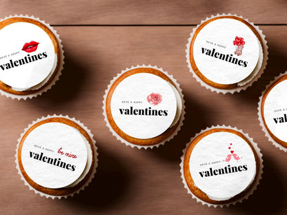 Valentine's Day Edible Cocktail Toppers: Personalized Wafer Sheet Drink Decorations for Romantic Events