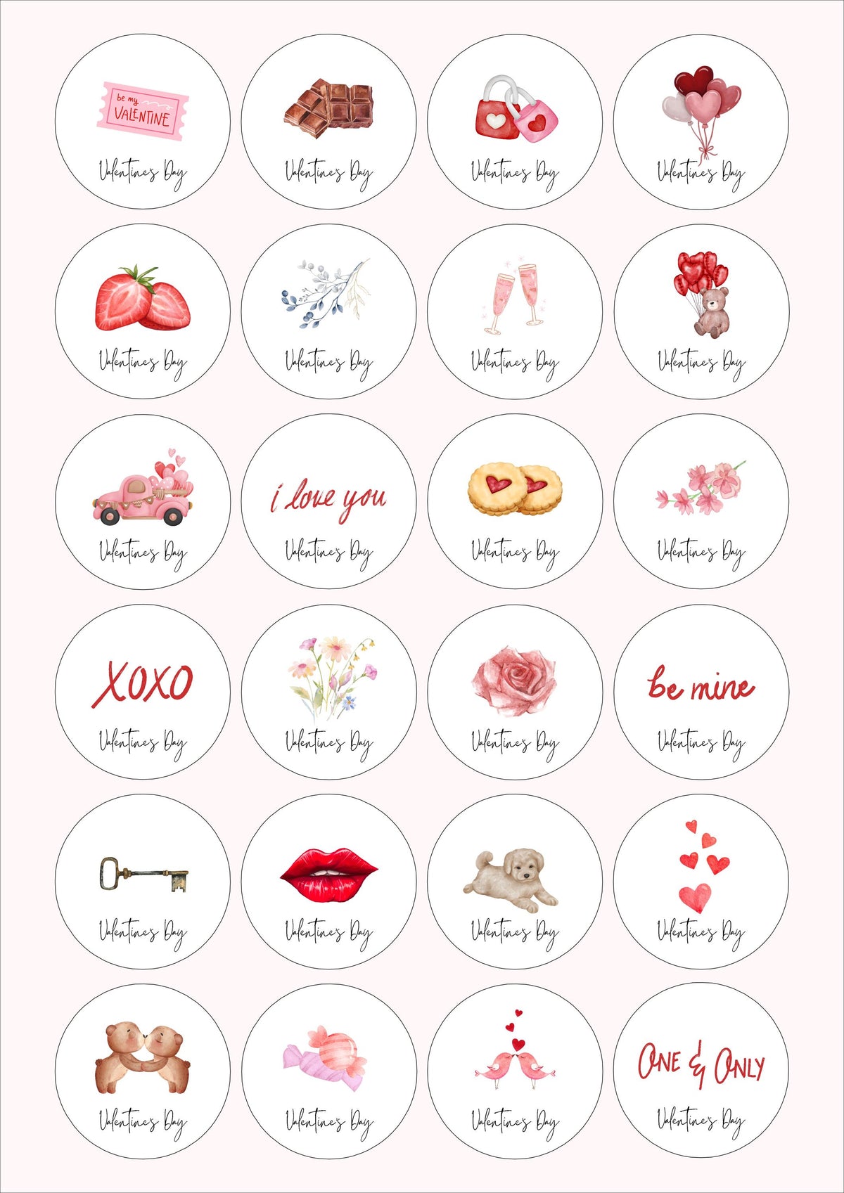 Valentine's Day Edible Cocktail Toppers: Personalized Wafer Sheet Drink Decorations for Romantic Events