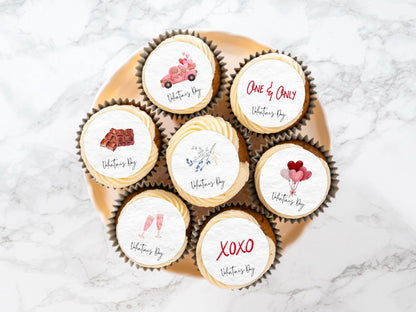 Valentine's Day Edible Cocktail Toppers: Personalized Wafer Sheet Drink Decorations for Romantic Events