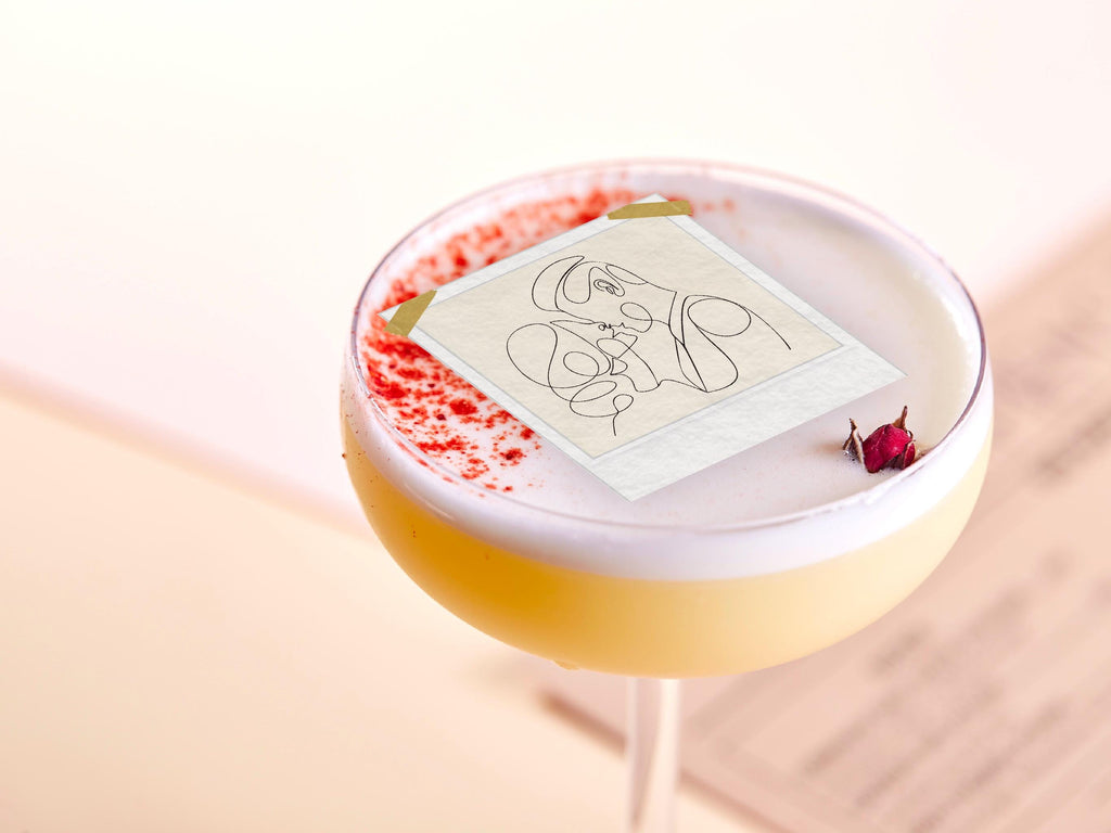 Valentine's Day Edible Cocktail Toppers: Personalized Wafer Sheet Drink Decorations for Romantic Events