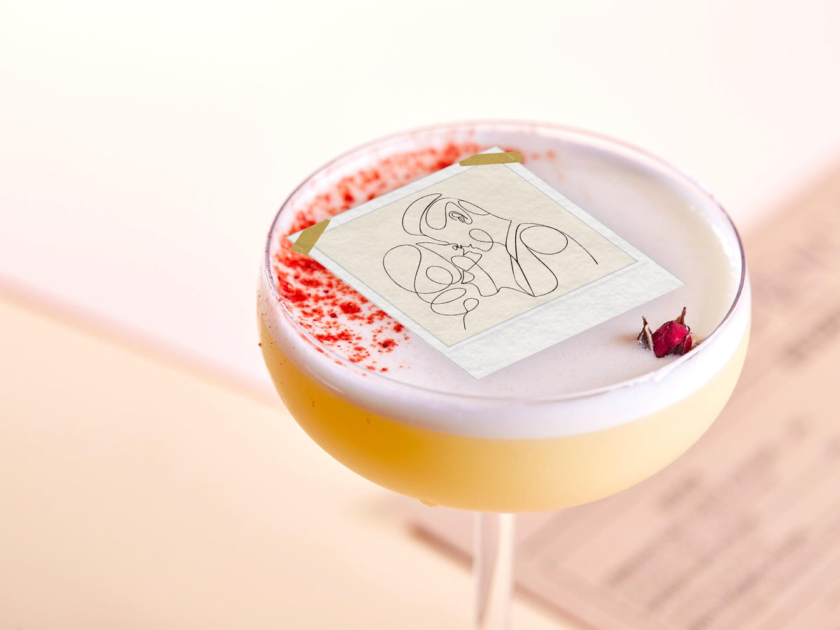 Valentine's Day Edible Cocktail Toppers: Personalized Wafer Sheet Drink Decorations for Romantic Events