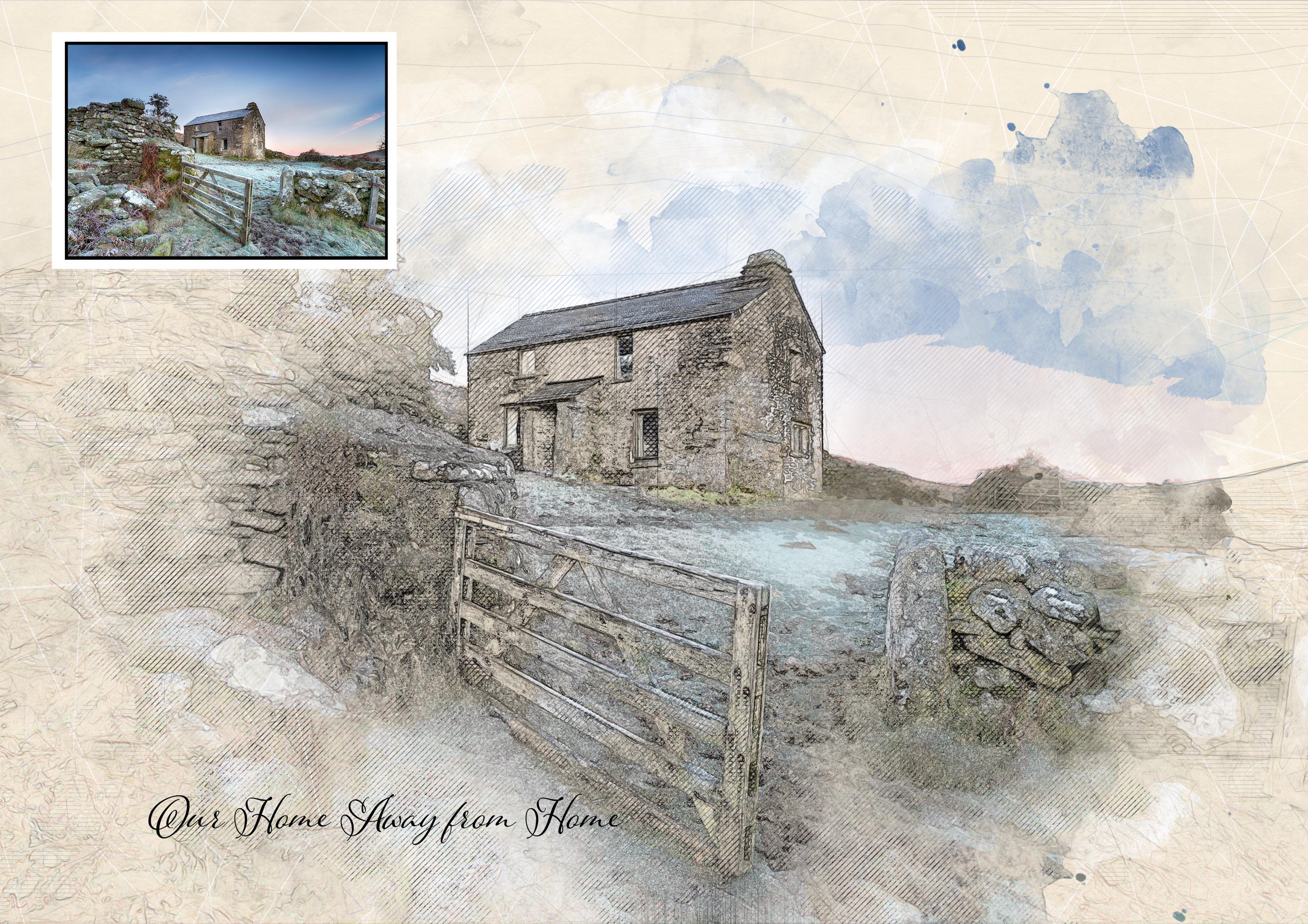 Custom Architectural Sketch: Personalised Home Portrait for Anniversaries, Weddings & Housewarming