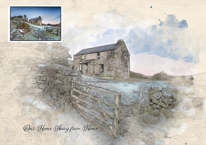 Custom Architectural Sketch: Personalised Home Portrait for Anniversaries, Weddings & Housewarming