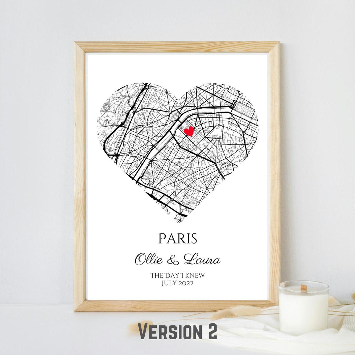 Personalised Map Print: Where It All Began - Custom Anniversary, Wedding, Graduation & Birthday Gift