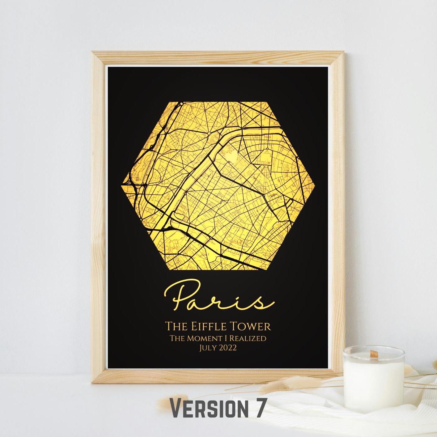 Personalised Map Print with gold foil: Where It All Began - Custom Anniversary, Wedding, Graduation & Birthday Gift
