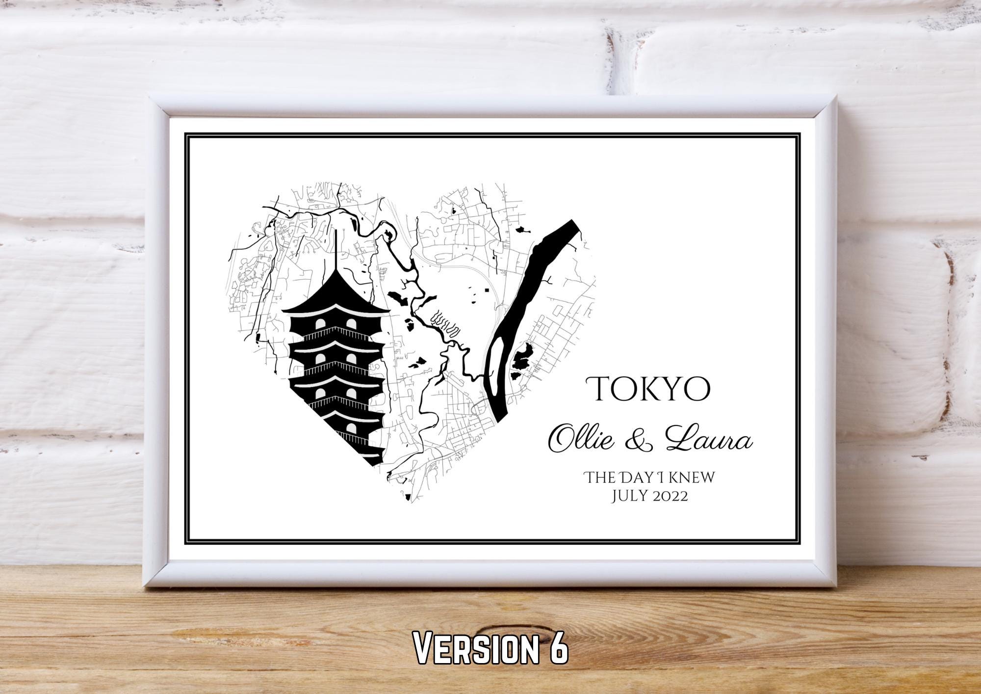 Personalised Map Print: Where It All Began - Custom Anniversary, Wedding, Graduation & Birthday Gift