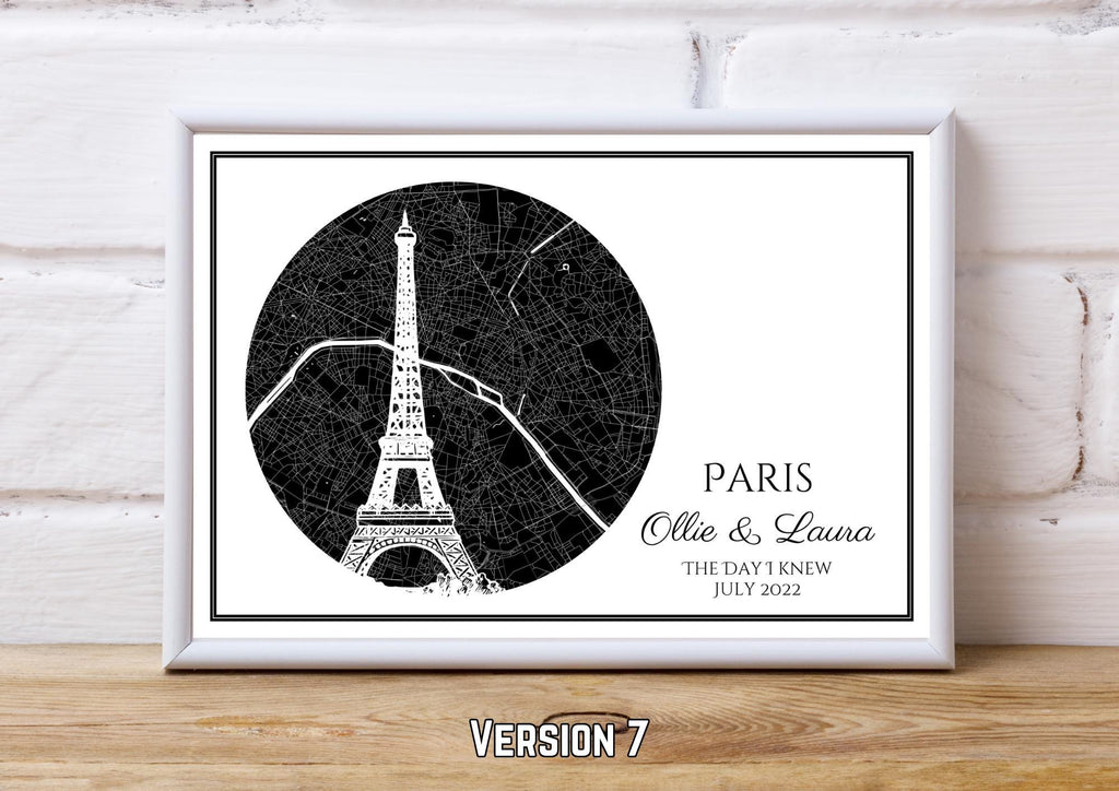 Personalised Map Print: Where It All Began - Custom Anniversary, Wedding, Graduation & Birthday Gift